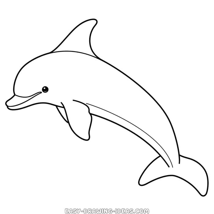 Dolphin easy drawing | Easy Drawing Ideas