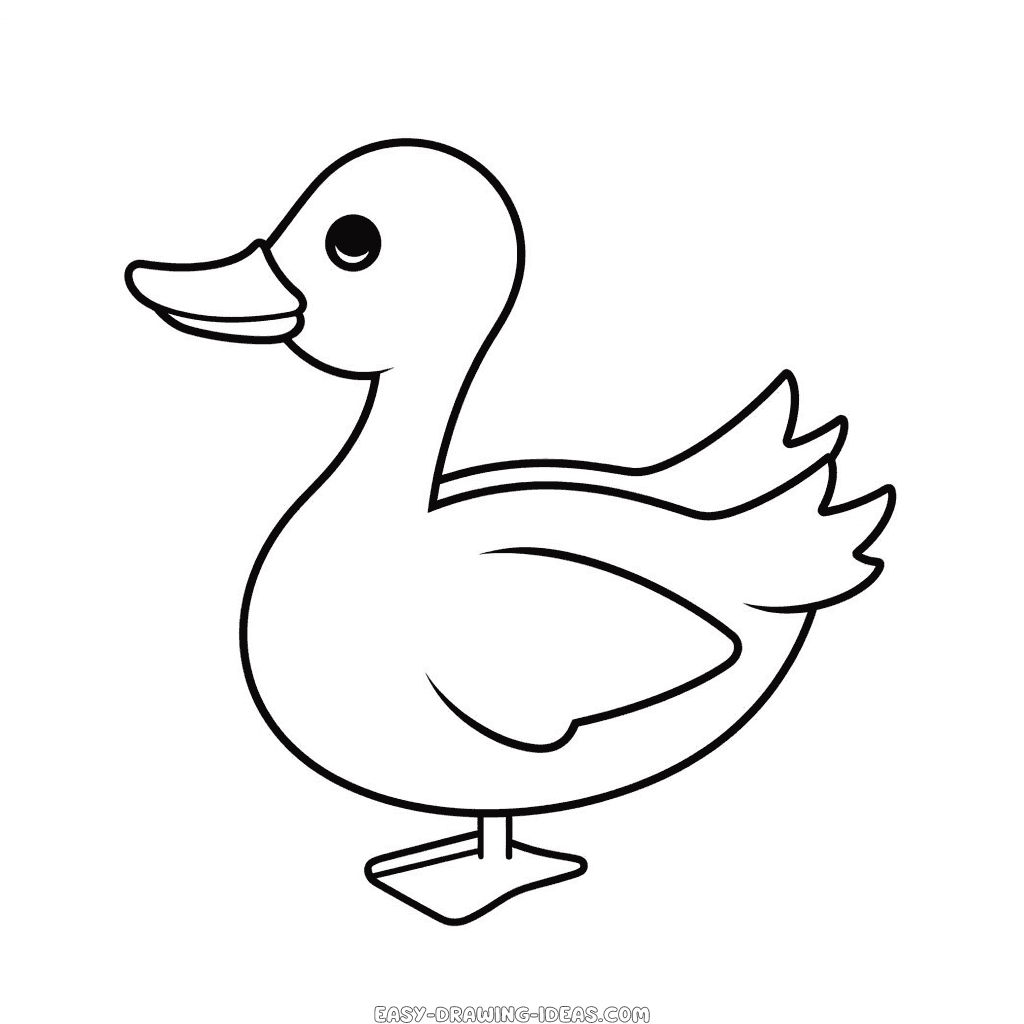 Goose easy drawing | Easy Drawing Ideas