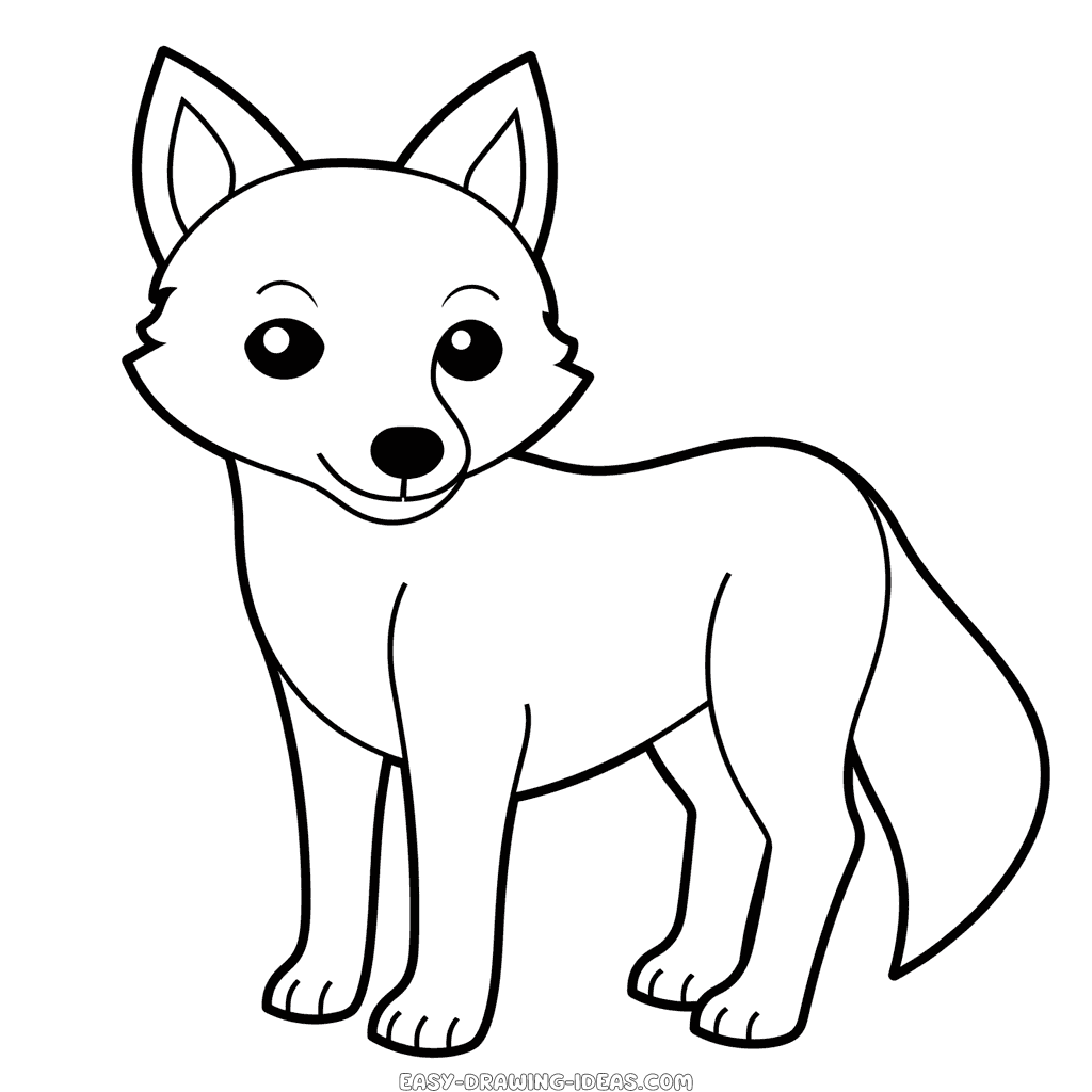 Gray wolf easy drawing | Easy Drawing Ideas