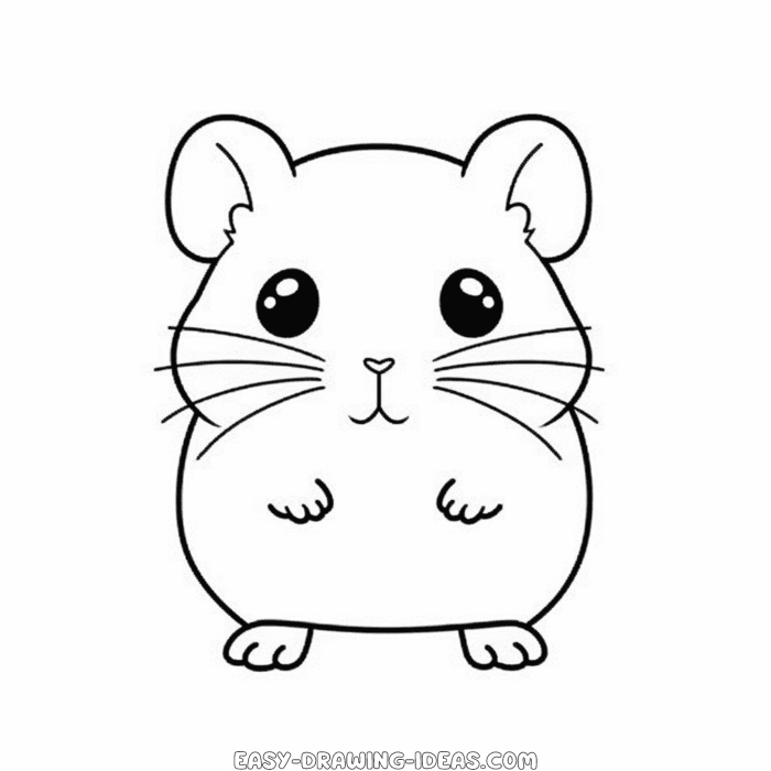 Hamster easy drawing | Easy Drawing Ideas