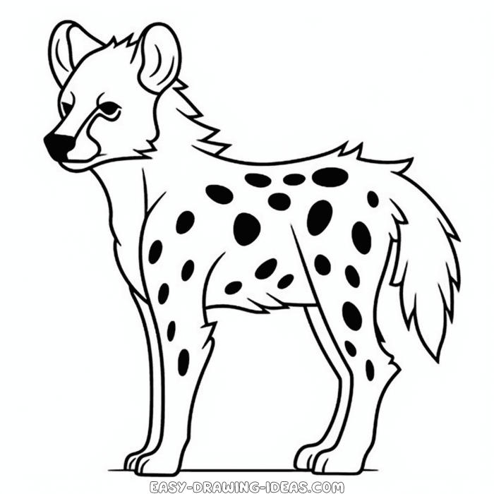 Hyena easy drawing | Easy Drawing Ideas