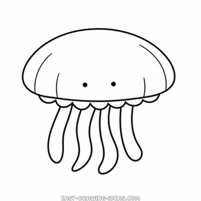 Jellyfish easy drawing | Easy Drawing Ideas