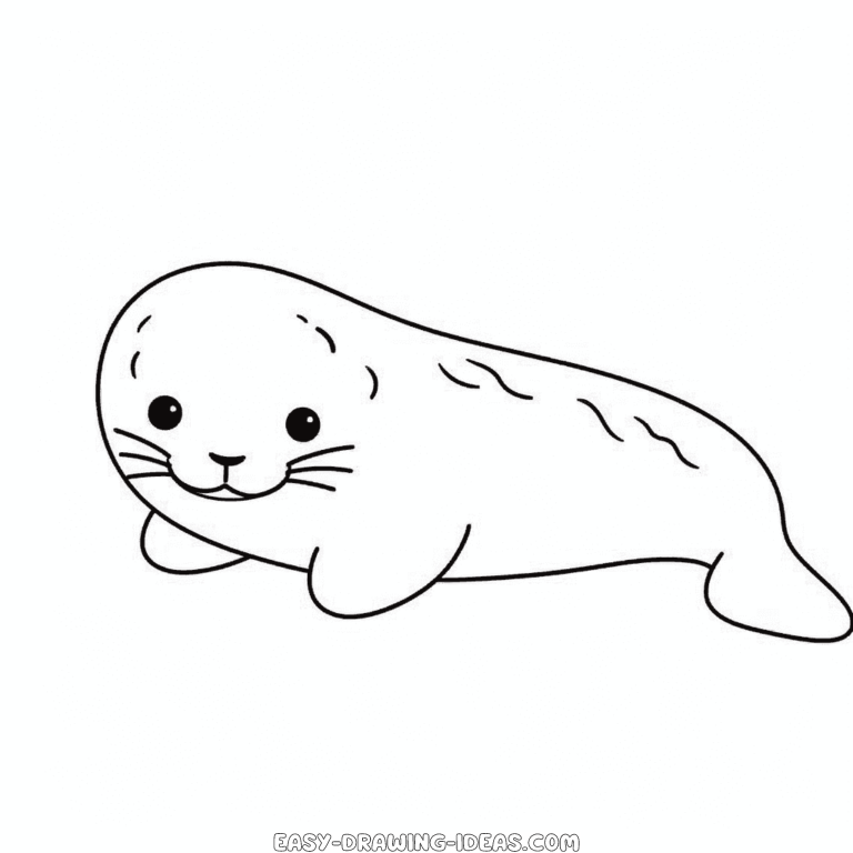 Leopard seal easy drawing | Easy Drawing Ideas