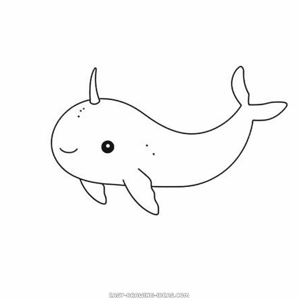 Easy How to Draw a Killer Whale Tutorial and Whale Coloring Page