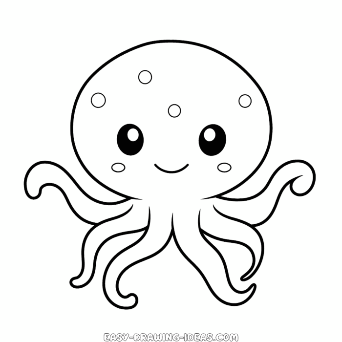 Octopus easy drawing | Easy Drawing Ideas