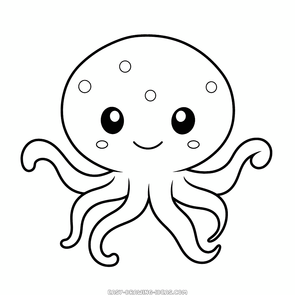 how to draw an octopus step 5 | Octopus drawing, Octopus painting, Octopus  outline