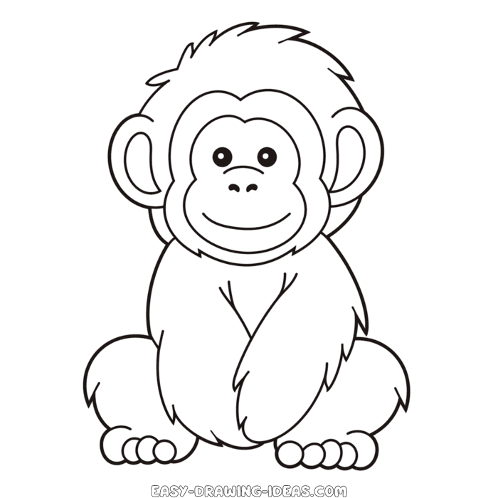 Orangutan easy drawing | Easy Drawing Ideas