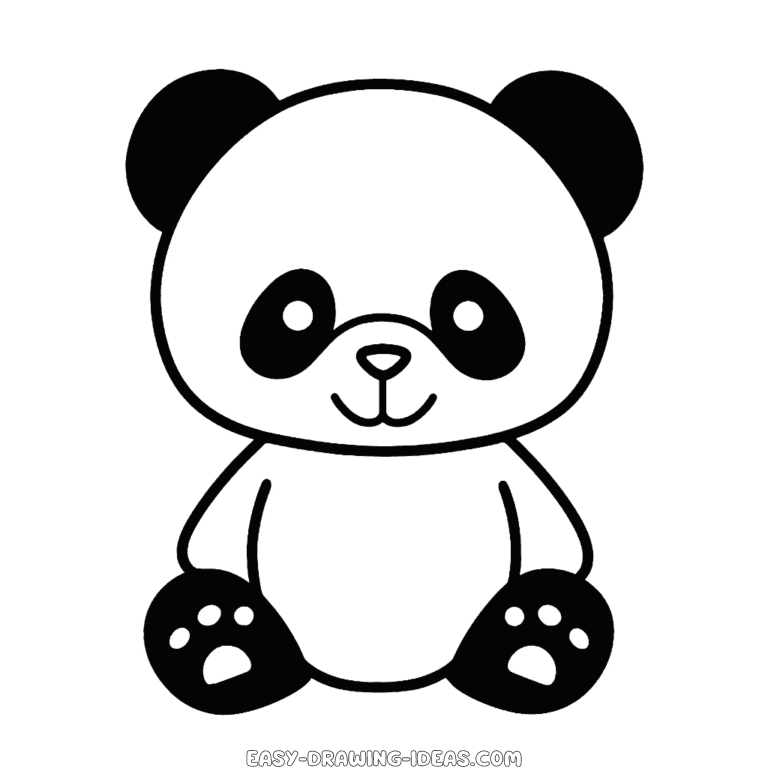 Panda easy drawing | Easy Drawing Ideas