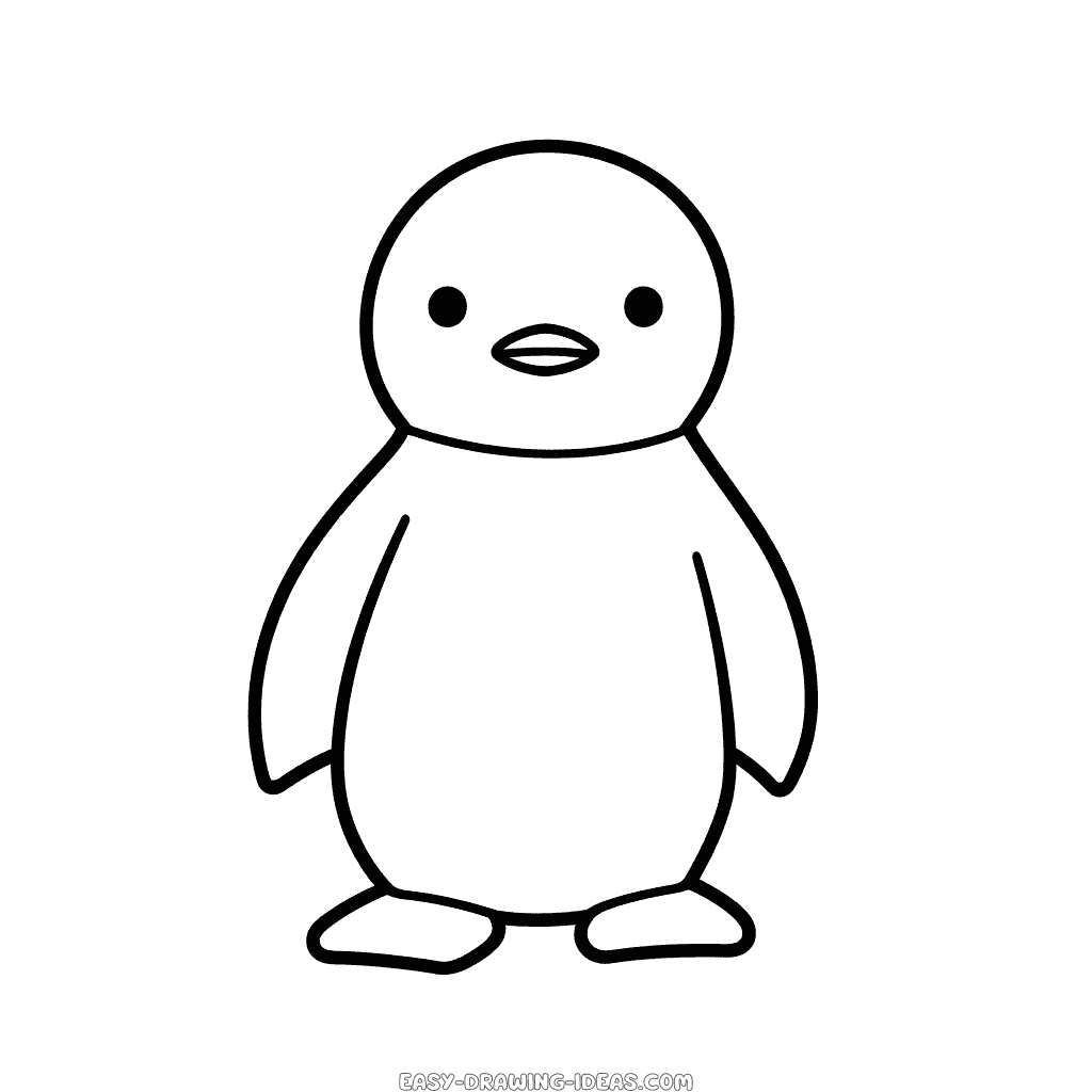 penguin easy drawing