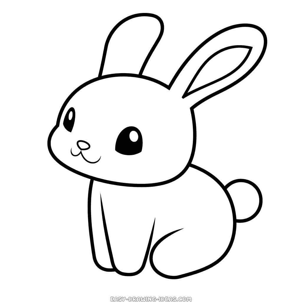 rabbit easy drawing