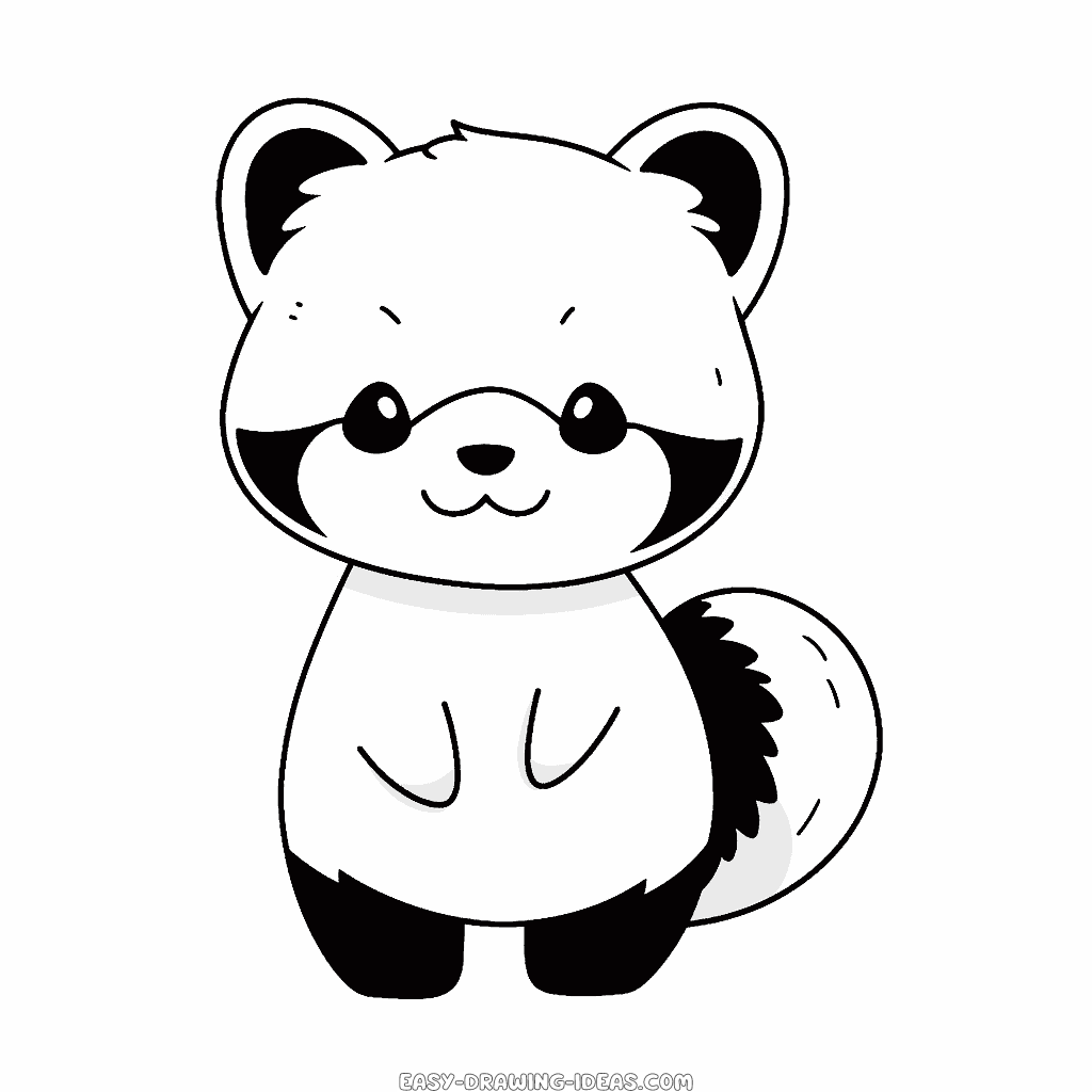 Cute panda with smiling face and straw easy to draw simple on Craiyon