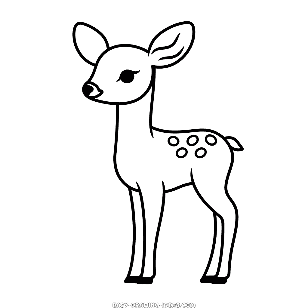How to Draw a Deer Head - Easy Drawing Tutorial For Kids