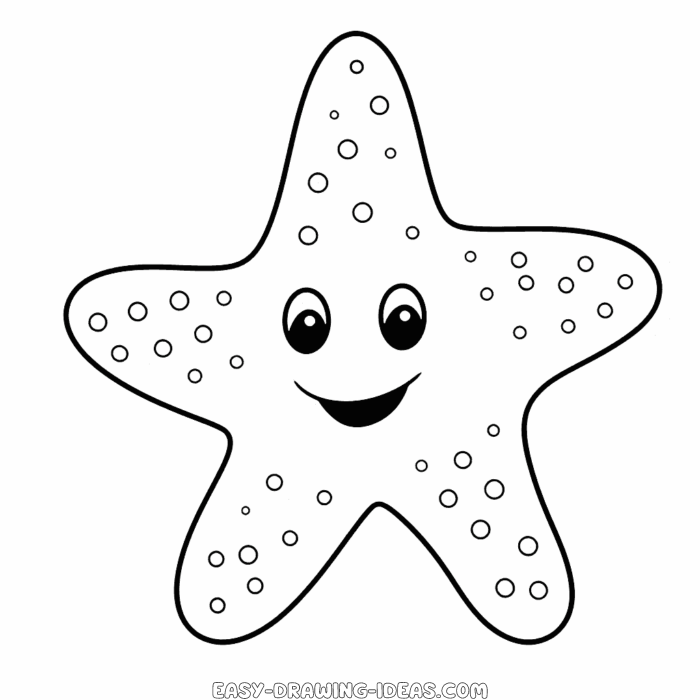 Starfish easy drawing | Easy Drawing Ideas