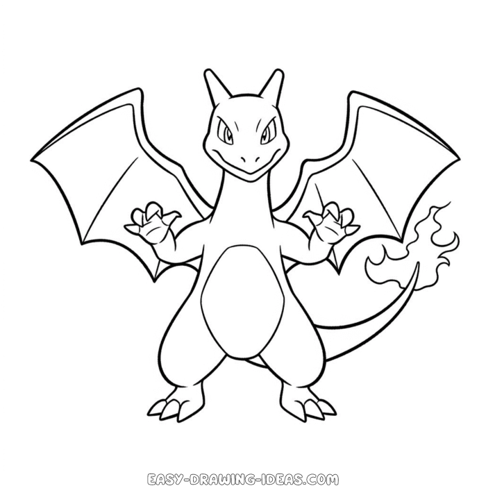 Charizard Pokemon easy drawing | Easy Drawing Ideas