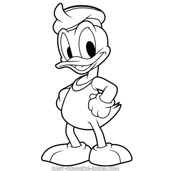 Donald Duck easy drawing | Easy Drawing Ideas