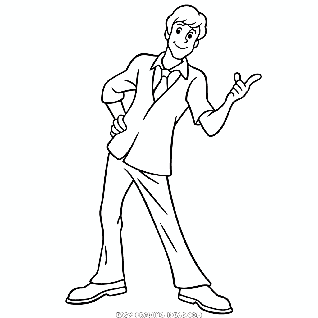 Scooby Doo Logo Black And White - Scooby Doo Character Drawings, HD Png  Download , Transparent Png Image - PNGitem