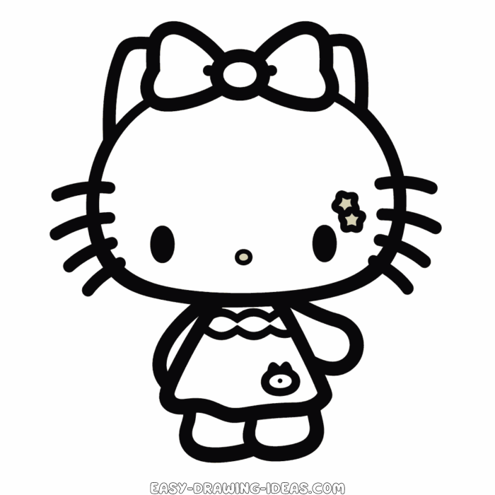 Hello Kitty easy drawing | Easy Drawing Ideas