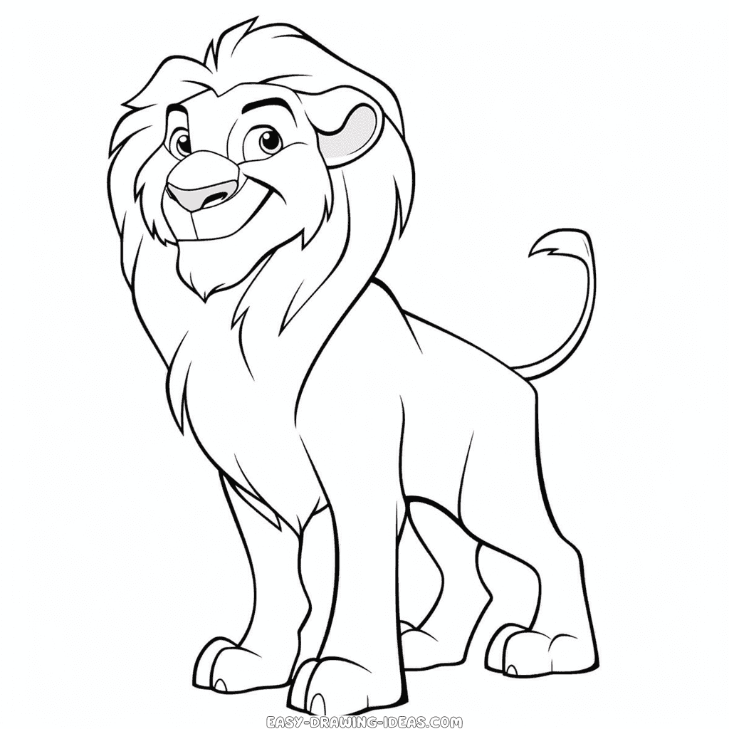 Mufasa The Lion King Easy Drawing Easy Drawing Ideas