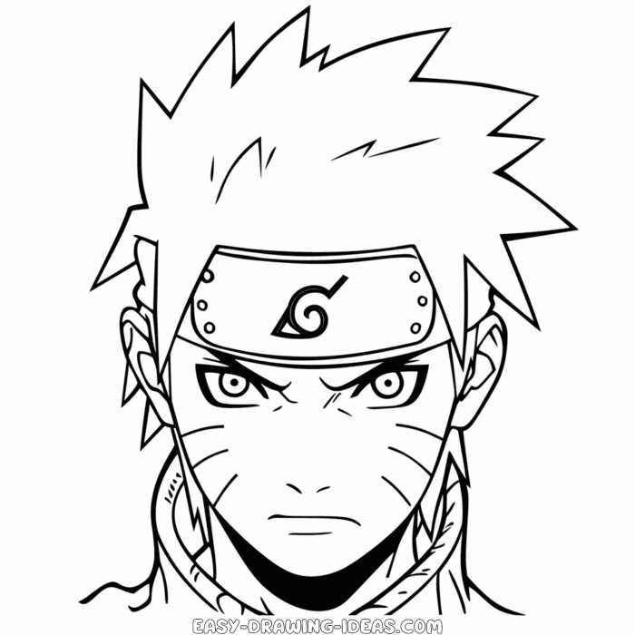 Naruto Uzumaki Easy Drawing 