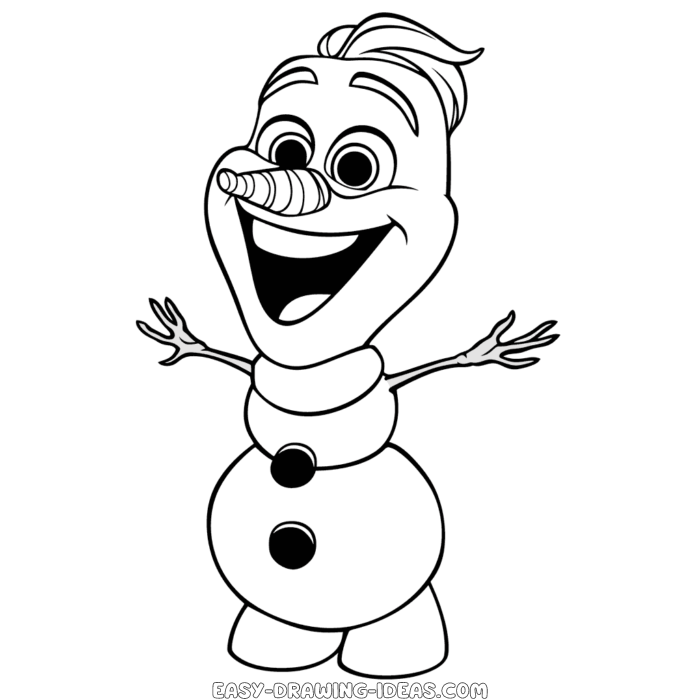 Olaf Frozen easy drawing | Easy Drawing Ideas