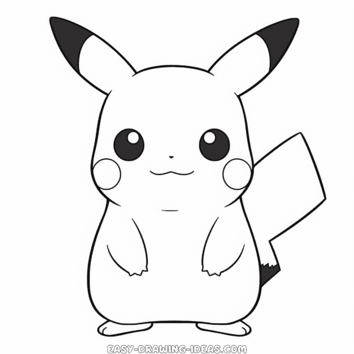 Pikachu Pokemon easy drawing | Easy Drawing Ideas