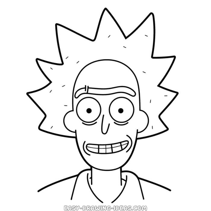 Rick Sanchez Rick And Morty Easy Drawing 