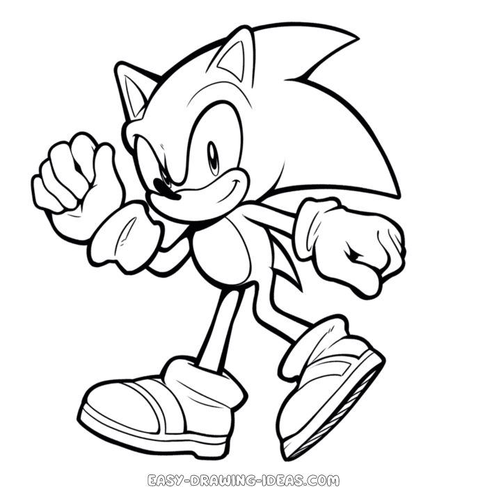 Sonic the Hedgehog easy drawing | Easy Drawing Ideas