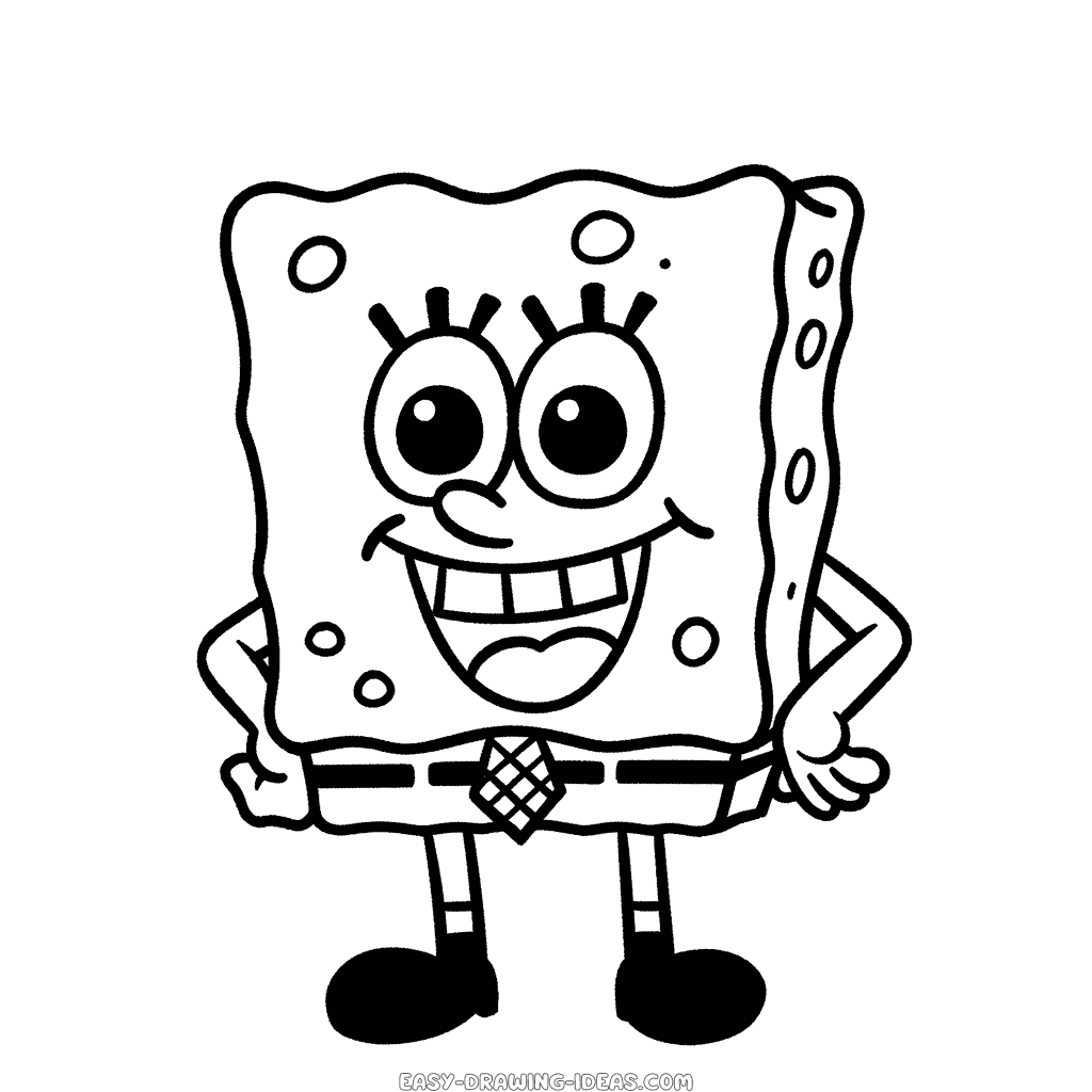 Sponges Drawing Easy Clip Art Free Download - Spongebob Squarepants - Free  Transparent PNG Clipart Images Download